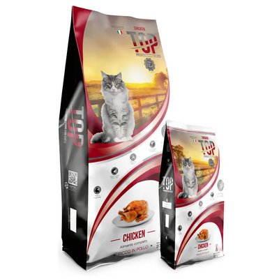 Сухий корм Top Cat Chicken преміум класу з куркою для дорослих котів, 20 кг Круг660008 фото