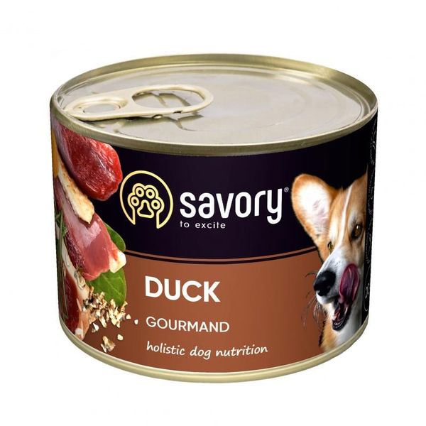 Консервы для собак Сейвори Savory Dog Gourmand с уткой, 200 г 30464 фото