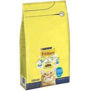 Сухий корм Friskies Sterilized для стерилізованих котів з лососем та овочами 1.5 кг п100008 фото