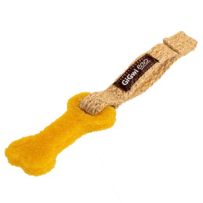 Іграшка для собак Маленька кістка GiGwi Gum gum каучук, пенька, 9 см 75009 фото