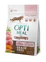 Беззерновий сухий корм Optimeal з індичкою та овочами для дорослих котів 300 г 60053 фото