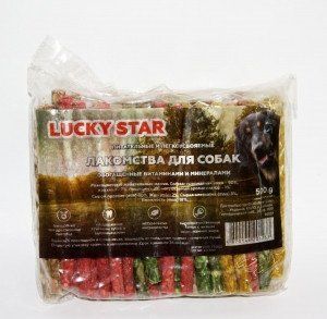 LUCKY STAR ласощі для собак палички мікс 500 г (12 см) 26829 фото