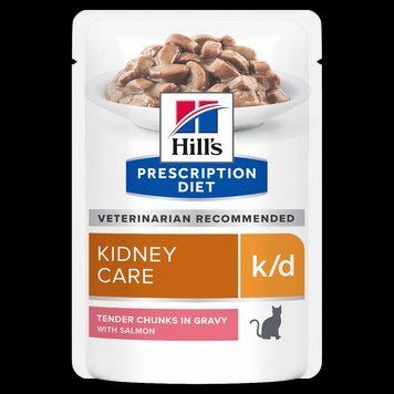 Вологий корм для котів Hill's Хіллс PD k/d для підтримки функції нирок з лососем, пауч 85 г 605665 фото