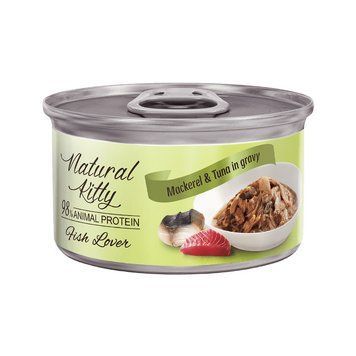 Влажный корм Natural Kitty Meat Lover Mackerel And Tuna дополнительный корм для кошек тунец со скумбрией в соусе, 70 г вNKT240304 фото