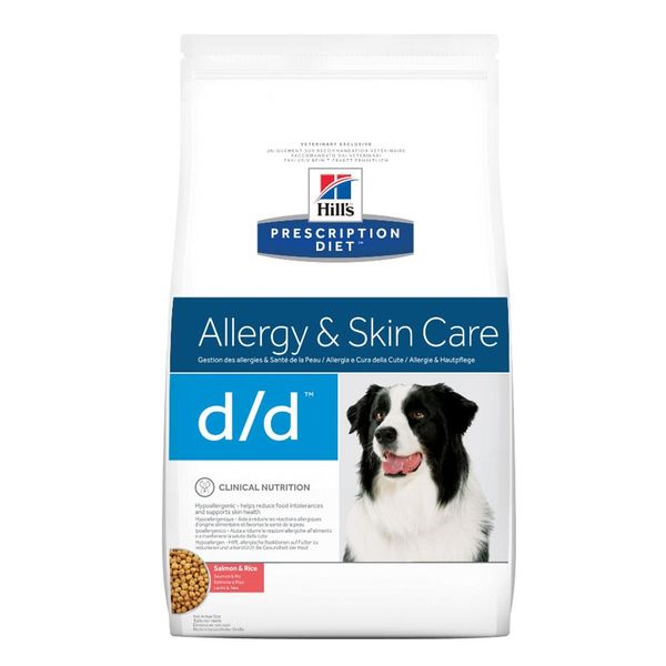 Hills Prescription Diet Canine d/d (лосось і рис) Лікувальний сухий корм для собак / 12 кг 9178 фото