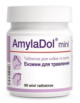 Додатковий корм для собак і кішок АмілаДол міні (Dolfos AmylaDol mini) 90 таблеток Дольфос (DOLFOS) 1702-90 фото