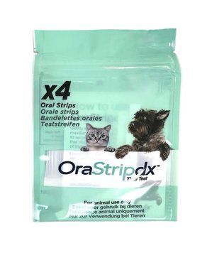 Диагностические дентальные полоски OraStripdx (4 шт в упаковке) для домашних животных, Plaqtiv+ VS-VTS40364 фото