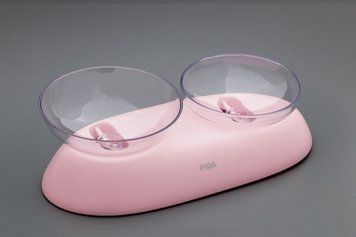 Подвійна миска на підставці Фіда Fida Mini Bowl миска для собак і кішок рожева К000249 фото