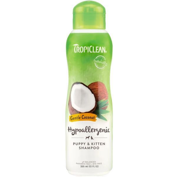 Шампунь для цуценят та кошенят TropiClean Hypoallergenic "Ніжний кокос" гіпоалергенний, 9.5 л В900196 фото