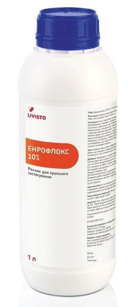 Енрофлокс оральний 10% 1 л Livisto 7558 фото