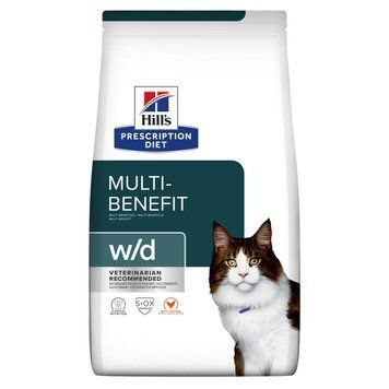Диетический корм для кошек Hills Хиллс PD Feline w/d с курицей 3 кг полнорационный корм при сахарном диабете 605849 фото