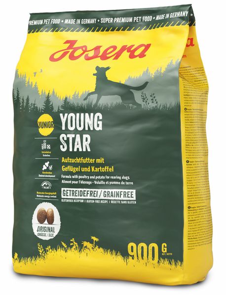 Сухой корм Josera Young Star (Йозера ЯнгСтар) беззерновой корм для щенков и молодых собак, 900 г 901479 фото