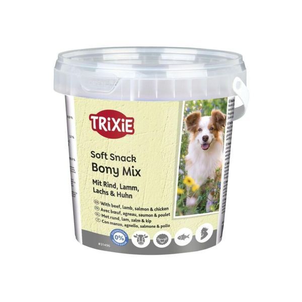 Смесь лакомства для собак Trixie (TX-31496) Soft Snack Bony Mix (говядина, баранина лосось, курица) 500 г 17985 фото