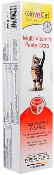 Паста ДжімКет GimCat Multi-Vitamin Extra мультивітаміни для котів 200 г 14152 фото