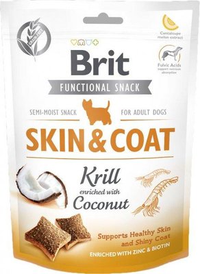 Ласощі для собак Brit Care Skin&Coat криль із кокосом 150 г 111420/9963 фото