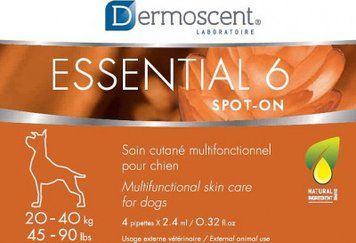 Dermoscent Essential 6 spot-on (оранж) по уходу за кожей/шерстью собак весом 20-40 кг (4х2.4 мл) срок до 12.25 х21503 фото