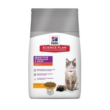 Сухой корм для котов Hill's Science Plan Feline Adult Sensitive Stomach & Skin Chicken 0.3 кг 11080 фото