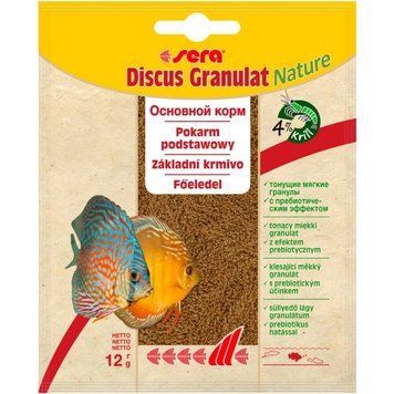 Корм для аквариумных рыб Sera Discus Granulat (Сера Дискус) гранулы для всех видов дискусов 12 г х00308 фото