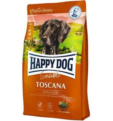 Happy Dog Toscana сухий корм для кастрованих собак та собак з надмірною вагою (качка, лосось), 12,5 кг В3542 фото