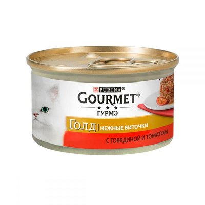 Gourmet Gold (Гурме Голд) Ніжні Биточки з яловичиною і томатом 85 г Purina 442474 фото