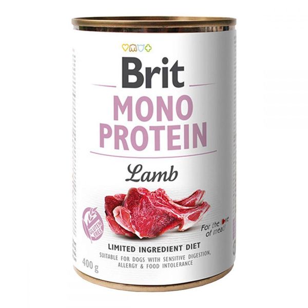 Консерва Брит Brit Mono Protein Lamb для собак с ягненком, 400 г 100834/100058/9773 фото