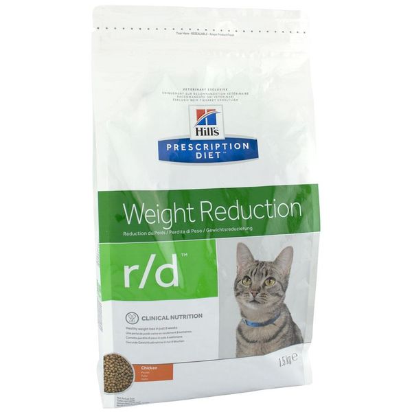Hills Prescription Diet Weight Reduction r/d Chicken Лечебный корм для снижения веса у кошек / 5 кг 4318 фото